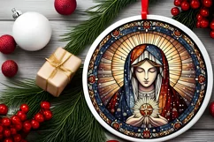 Round Christmas Ornament Sublimation|Clipart Product Image 1