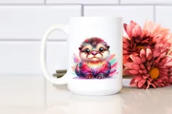 Colorful Layered Cute Otter | Summer Clipart Product Image 2