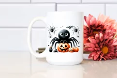 Funny Watercolor Halloween Spider | Sublimation Clipart Product Image 2