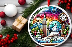 Round Christmas Ornament Sublimation|Clipart Product Image 1