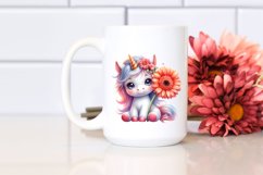 Pastel Unicorn Gerbera Clipart Product Image 2