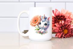 Pastel Unicorn Gerbera Clipart Product Image 2