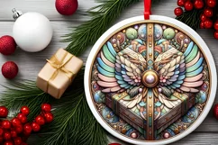 Round Christmas Ornament Sublimation|Clipart Product Image 2