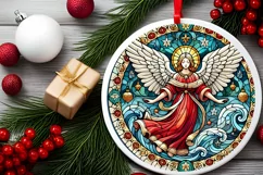 Round Christmas Ornament Sublimation|Clipart Product Image 1