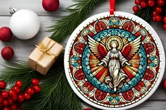 Round Christmas Ornament Sublimation|Clipart Product Image 1