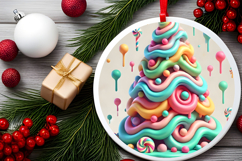 Round Christmass Ornament PNG Product Image 2