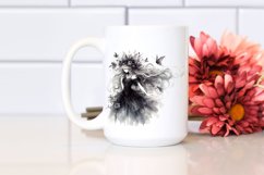Gothic Fairy Watercolor Washed Elements Clipart Product Image 2