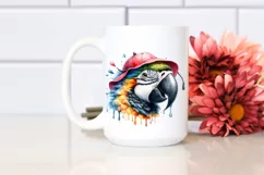 Whimsical Macaw Portrait | Sublimation Clipart Product Image 2