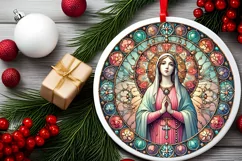 Round Christmas Ornament Sublimation|Clipart Product Image 2