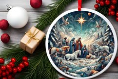 Round Christmas Ornament Sublimation|Clipart Product Image 2