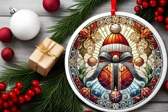 Round Christmas Ornament Sublimation|Clipart Product Image 1