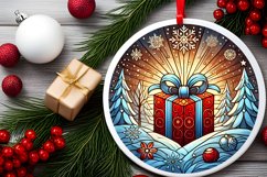 Round Christmas Ornament Sublimation|Clipart Product Image 1