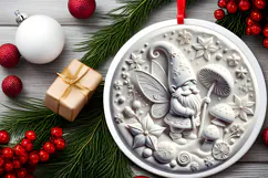 Round Christmass Ornament PNG Product Image 2