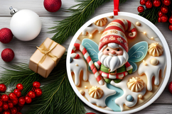 Round Christmass Ornament PNG Product Image 2