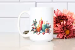 Vibrant Christmas Candles PNG Product Image 2