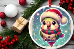 Round Christmas Ornament Sublimation|Clipart Product Image 1