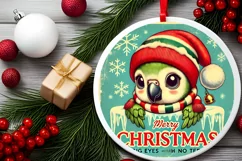 Round Christmas Ornament Sublimation|Clipart Product Image 2