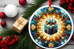 Round Christmas Ornament Sublimation|Clipart Product Image 1