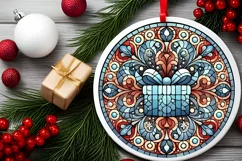 Round Christmas Ornament Sublimation|Clipart Product Image 1