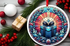 Round Christmas Ornament Sublimation|Clipart Product Image 1