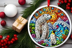 Round Christmass Ornament PNG Product Image 2