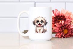 Enthusiastic Watercolor Bichpoo | Clipart Product Image 2