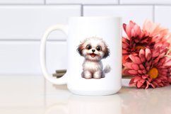 Enthusiastic Watercolor Bichpoo | Clipart Product Image 2