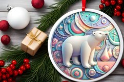 Round Christmas Ornament Sublimation|Clipart Product Image 2