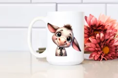Funny Baby Donkey Lamb with Tie | Sublimation | Clipart Product Image 2