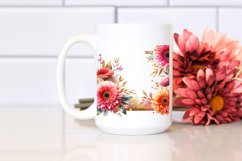 Watercolor Gerbera Frame | Sublimation Clipart Product Image 2