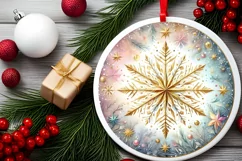 Round Christmas Ornament Sublimation|Clipart Product Image 2