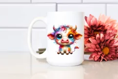 Colorful Baby Cow | Clipart Product Image 2