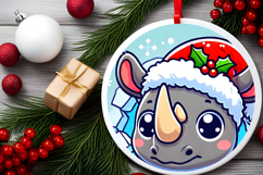 Round Christmass Ornament PNG Product Image 2