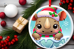 Round Christmass Ornament PNG Product Image 2