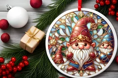 Round Christmas Ornament Sublimation|Clipart Product Image 1