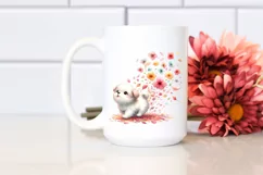 Colorful Cute Dog Tumbling with Petals in the Wind | Product Image 2