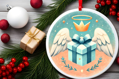 Round Christmass Ornament PNG Product Image 2