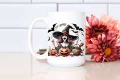 Simple Halloween Cackling Witch Watercolor Style Product Image 2