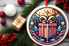 Round Christmas Ornament Sublimation|Clipart Product Image 2