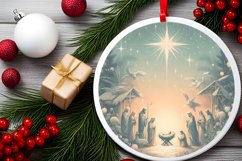 Round Christmas Ornament Sublimation|Clipart Product Image 2