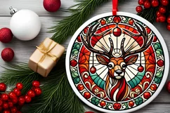 Round Christmas Ornament Sublimation|Clipart Product Image 1