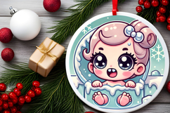 Round Christmass Ornament PNG Product Image 2