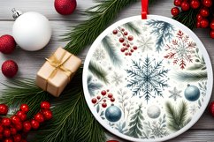 Round Christmas Ornament Sublimation|Clipart Product Image 2
