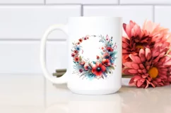 Colorfull Wreath with Red Flowers | Clipart Product Image 2