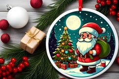 Round Christmas Ornament Sublimation|Clipart Product Image 2