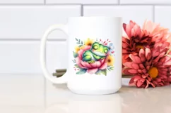 Sleeping Baby Frog in a Flower | Clipart Product Image 2