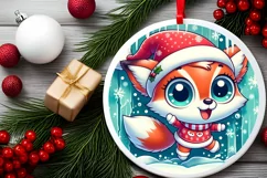 Round Christmas Ornament Sublimation|Clipart Product Image 2