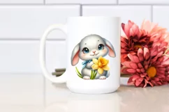 Easter Bunny Egg Flower, Clipart |T-shirt, Mug PNG Product Image 2