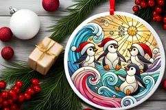 Round Christmas Ornament Sublimation|Clipart Product Image 2