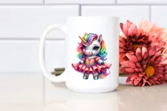 Colorful Baby Unicorn PNG Product Image 2